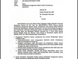 Disdikbud Pohuwato Terbitkan Edaran Pembatasan Handphone untuk Peserta Didik SD dan SMP